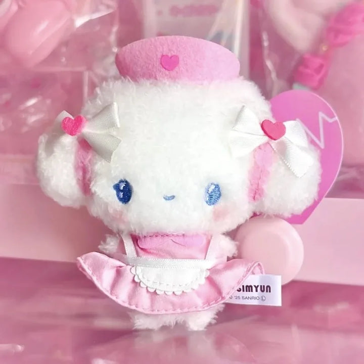 kawaii Sanrios Cogimyun Plush Toy Hello Kitty KeyChain cute bow Soft Stuffed Toy accessories bag pendant Plush pendant girl Gift