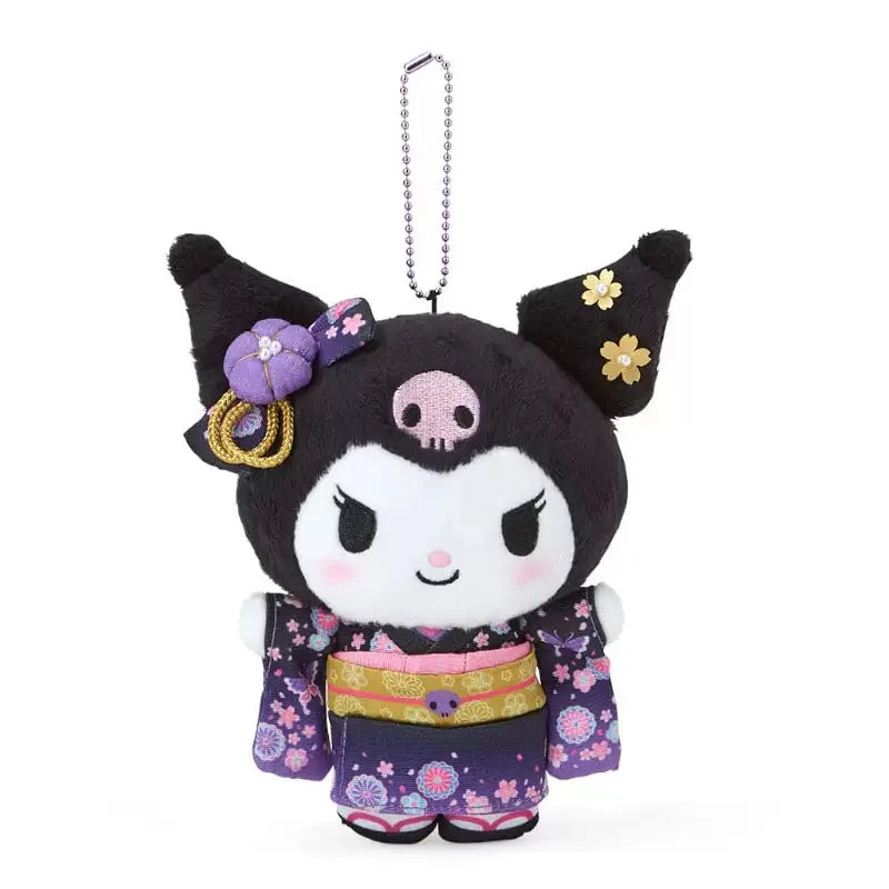 Sanrio Kuromi My Melody Kawaii Cartoon Plush Toys Keychain Kimono Hello Kitty Backpack Pendant Decoration Girls Birthday Gift