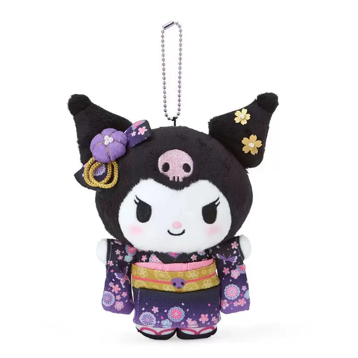 Sanrio Kuromi My Melody Kawaii Cartoon Plush Toys Keychain Kimono Hello Kitty Backpack Pendant Decoration Girls Birthday Gift