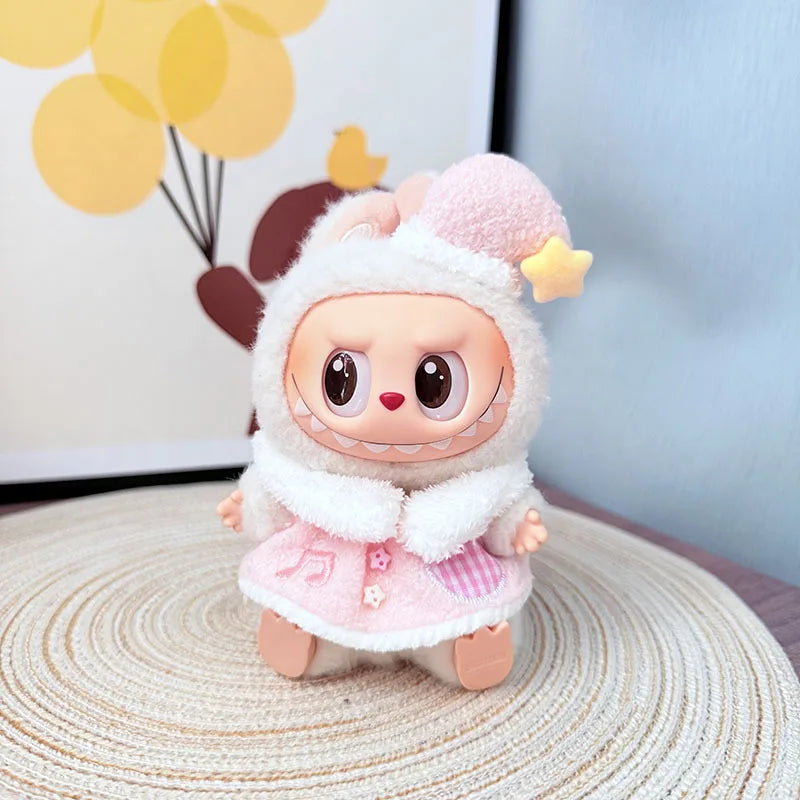 Labubu Doll Clothes Music Angel Set For 15-17cm Ropa 3.0 Labubu V1 V2 V3 Clothes Sitting Party Accessories