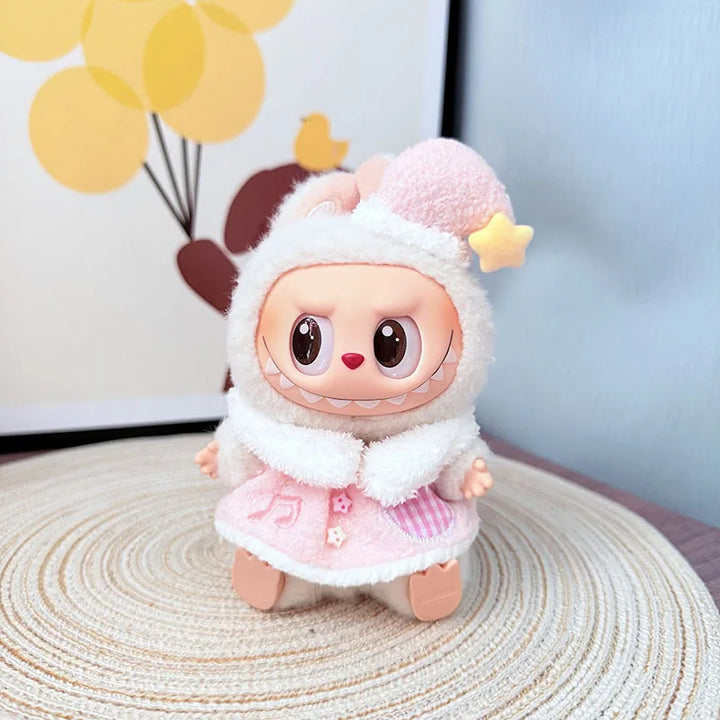 Labubu Doll Clothes Music Angel Set For 15-17cm Ropa 3.0 Labubu V1 V2 V3 Clothes Sitting Party Accessories