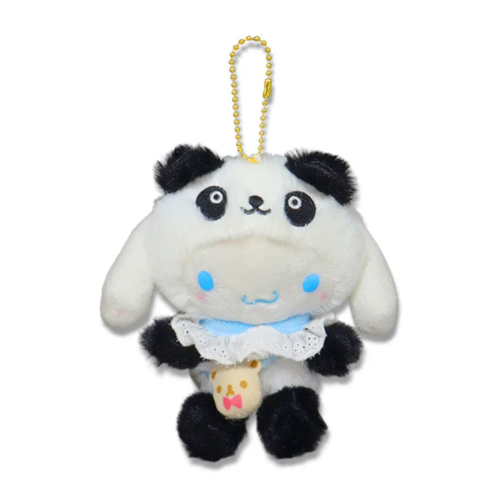 Kawaii Sanrio Kuromi Cinnamoroll Panda Crossbody Bag Cartoon My Melody Plush Toys Keychain Backpack Pendant Girl Christmas Gift