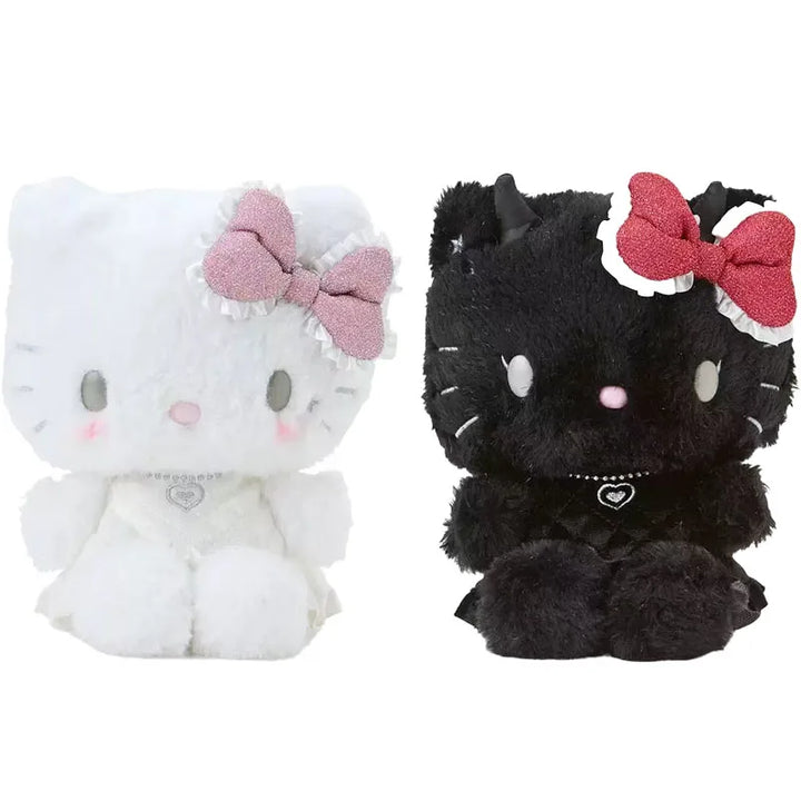 Sanrio Hello Kitty Plush Toys Kawaii Devil Angel Series Keychain Backpack Pendant Decoration Creative Peripheral Christmas Gifts