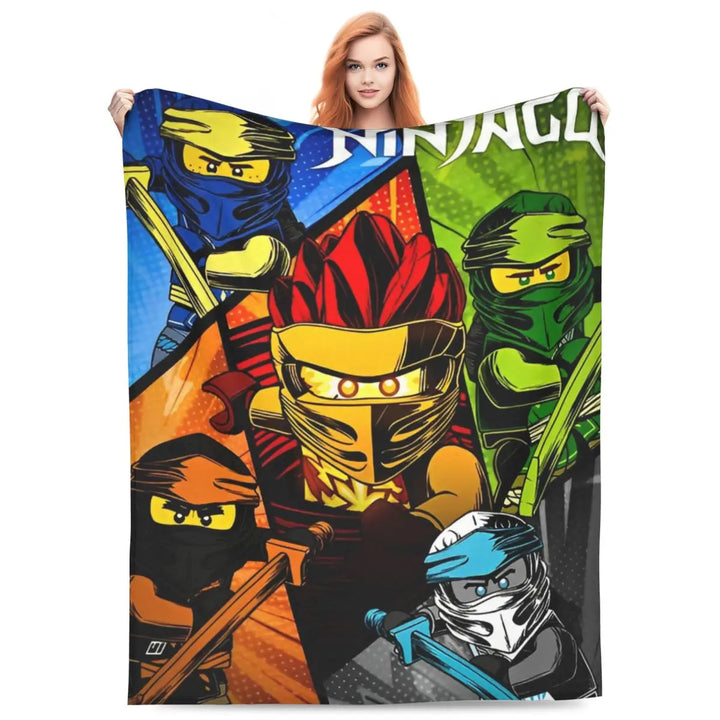 N-ninjagos Knitted Blankets Coral Fleece Plush Super Soft Throw Blankets for Bed Bed Rug