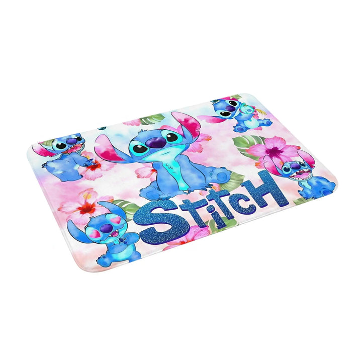 Cute Cartoon Stitch Bathroom Rugs Mat Water Absorbent  Bath Rugs Mats Carpet Non-Slip for Kitchen Shower