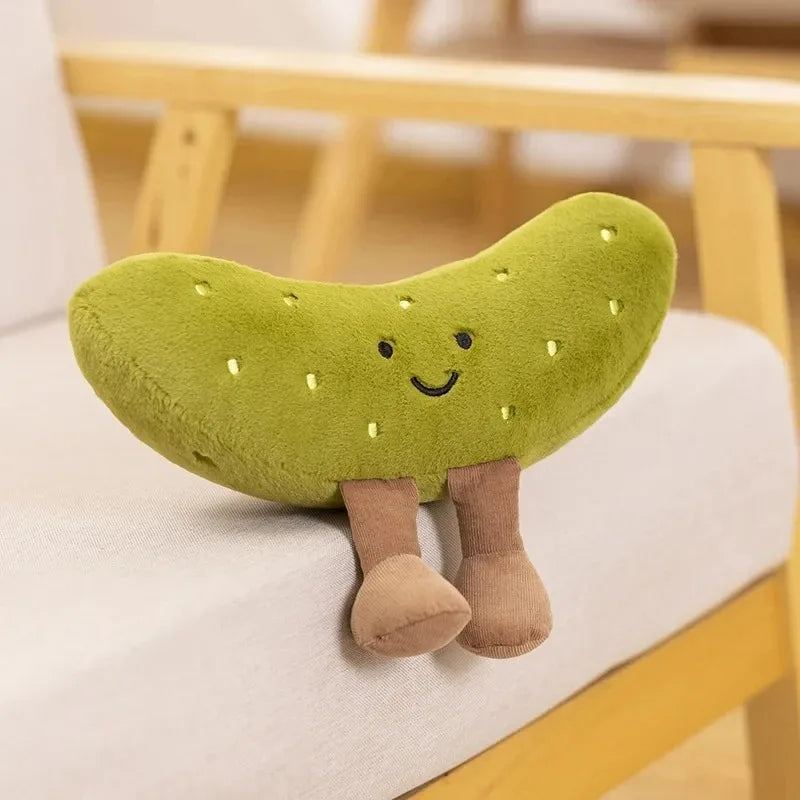 Simulation Cute Smile Potatoes Sour Cucumber Dolls Soft Stuffed Plants Funny Plush Toys for Girls Kids Birthday Gifts Home Decor