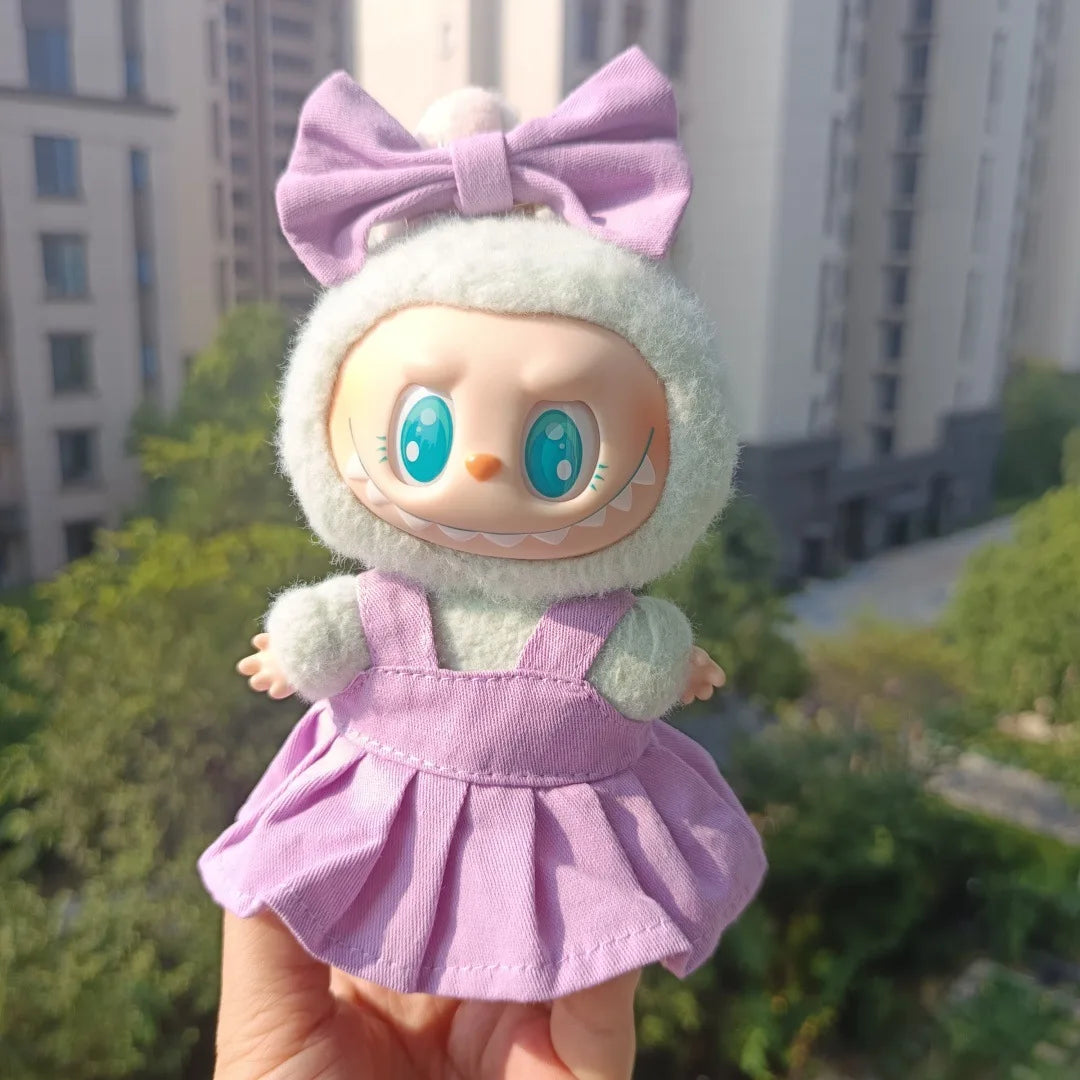 Clothes For Labubu Dolls 15/17Cm For LABUBU Sitting Party 1St 2Nd 3Rd Gen Skirt Apparel Accessories