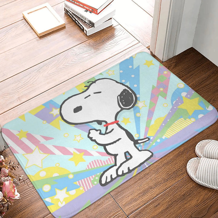 Cartoon Snoopy  Bathroom Rugs Mat Quick Dry  Bath Rugs Mats Carpet Non-Slip for Kitchen Shower