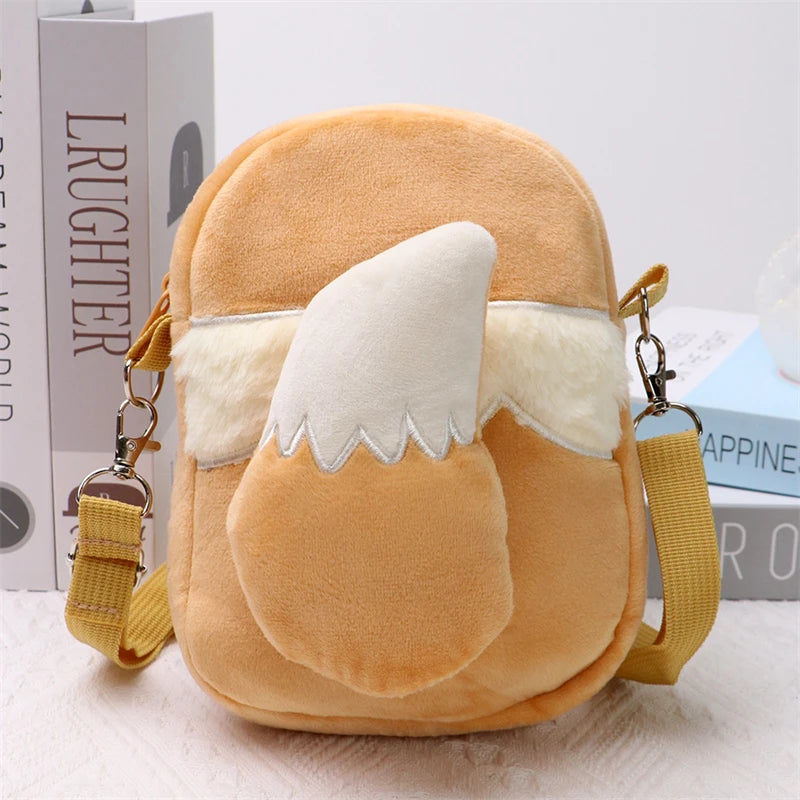 Kawaii Pokemon Pikachu Gengar Lucario Rowlet Plush Toys Bag Cute Anime Mimikyu Eevee Psyduck Peluche Dolls Shoulder Bags Gifts