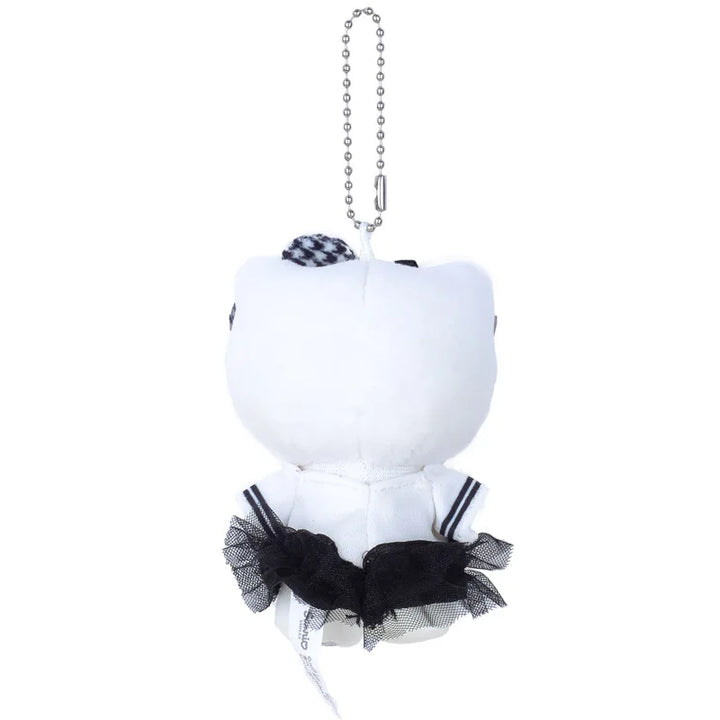 Kawaii Sanrio My Melody Hello Kitty Cartoon Plush Toys Black and White Keychain Backpack Pendant Decoration Girl Birthday Gift