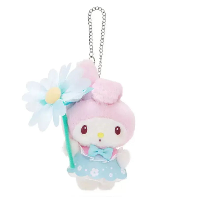 Sanrio Kawaii Cinnamoroll Hello Kitty Plush Toys Cartoon Kuromi Backpack Pendant Keychain Decoration Girl Birthday Creative Gift