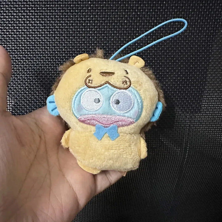 Sanrio Kuromi My Melody Plush Toys Kawaii Cartoon Hangydon Lion Sloth Cross Dressing Keychain Backpack Pendant Decoration Gift
