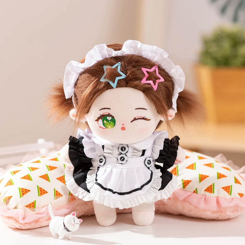 20cm Cute IDol Doll Plush Cotton Star Dolls With Clothes Kawaii Stuffed Baby Plushies Toys Fans Collection Children Gifts