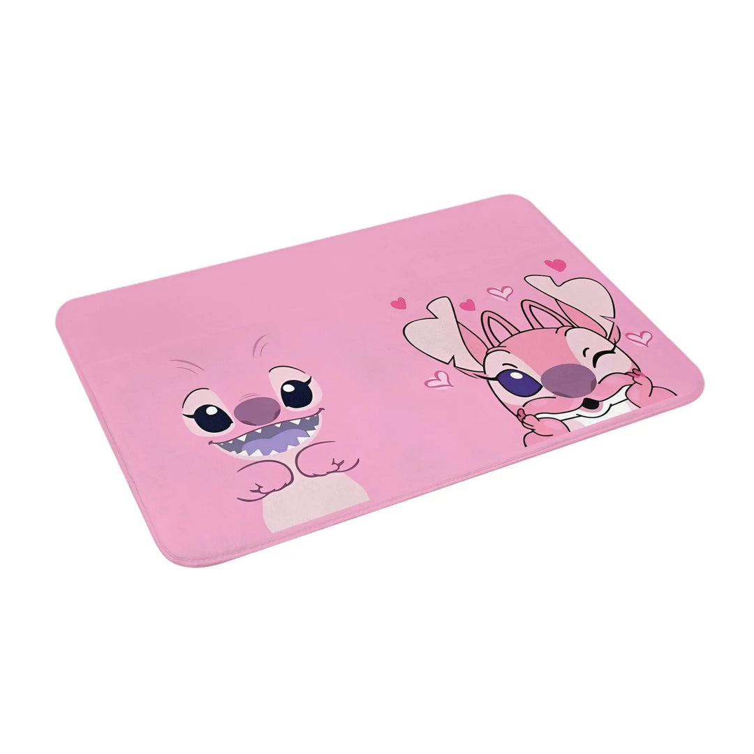 Stitch Cartoon Memory Foam Bath Mat Rug Non-Slip Ultra Soft Angel Love Bathroom Floor Rugs Carpet For Bath Entrance Door Doormat