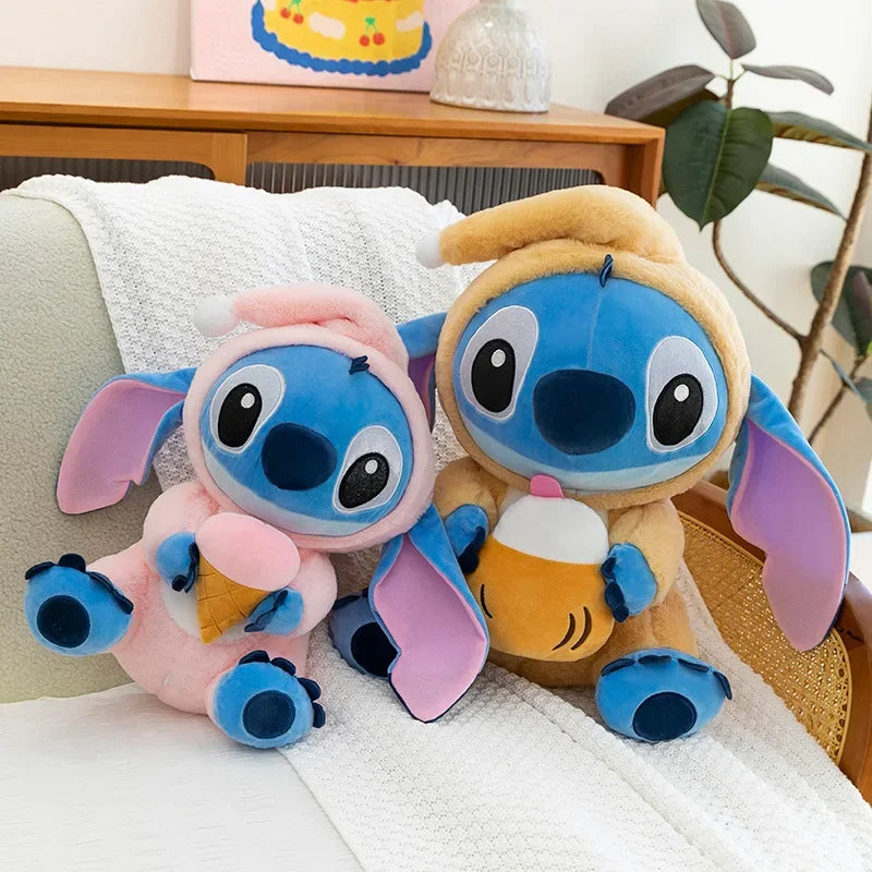 Cartoon 28/80CM Disney Lilo and Stitch Plush Doll Toy Anime Stuffed Kawaii Scrump Stich Soft Plushie Kids Xmas Gifts Birthday