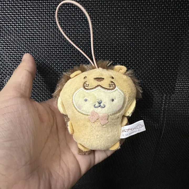 Sanrio Kuromi My Melody Plush Toys Kawaii Cartoon Hangydon Lion Sloth Cross Dressing Keychain Backpack Pendant Decoration Gift