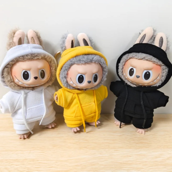 Labubu Doll Clothes Casual Hooded Sweatshirt 15/17cm Plush Doll'S Clothes Replacement