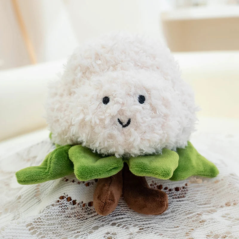 A Variety of Vegetable Plush Toys Eggplant Cartoon Cauliflower Soft Dolls Broccoli Plushie Red Tulip Stuffed Toys Cabbage Garlic