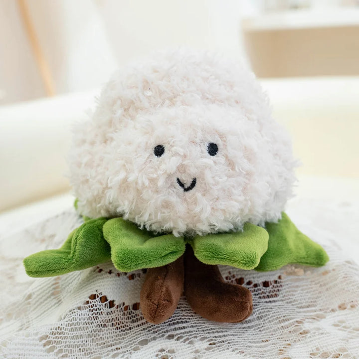 A Variety of Vegetable Plush Toys Eggplant Cartoon Cauliflower Soft Dolls Broccoli Plushie Red Tulip Stuffed Toys Cabbage Garlic