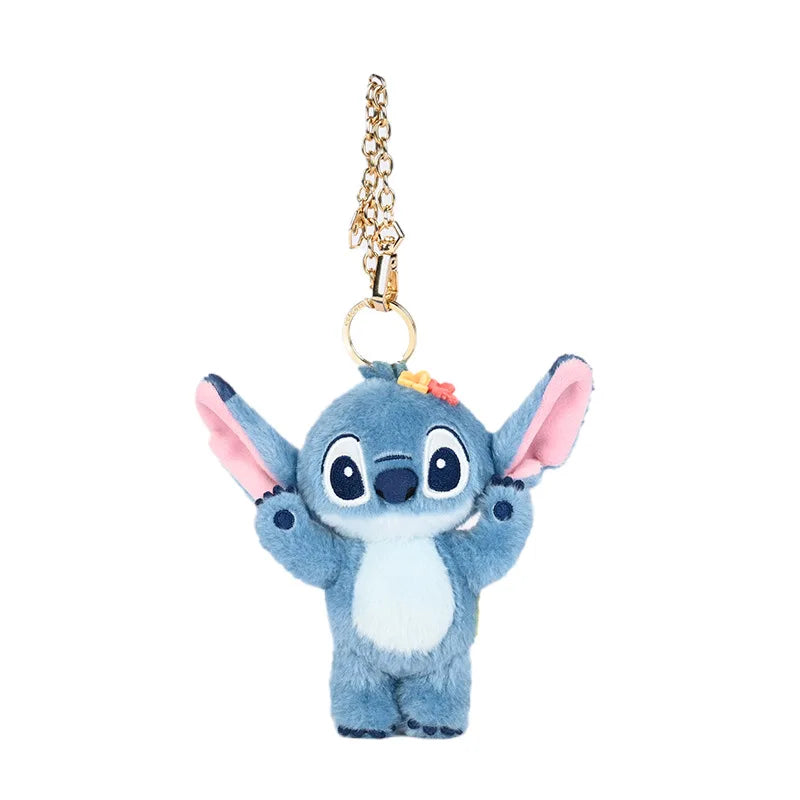 Disney Lilo&stitch Kawaii Plush Toys Backpack Pendant Cute Cartoon Keychain Soft Stuffed Doll Accessories Friends Birthday Gift
