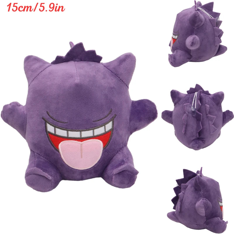 Kawaii Pokemon Gengar Magikarp Psyduck Soft Plush Toys Mew Mewtwo Poliwag Lapras Galarian Ponyta Stuffed Animals Peluche Dolls