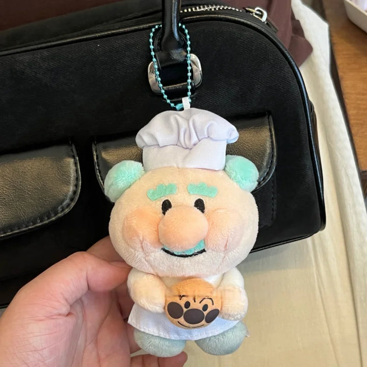 Anime Anpanman Plush Doll Pendant Cute Grandpa Jam Plush Stuffed Toy Backpack Pendant Cartoon Jam Ojisan Cute Decoration Pendant