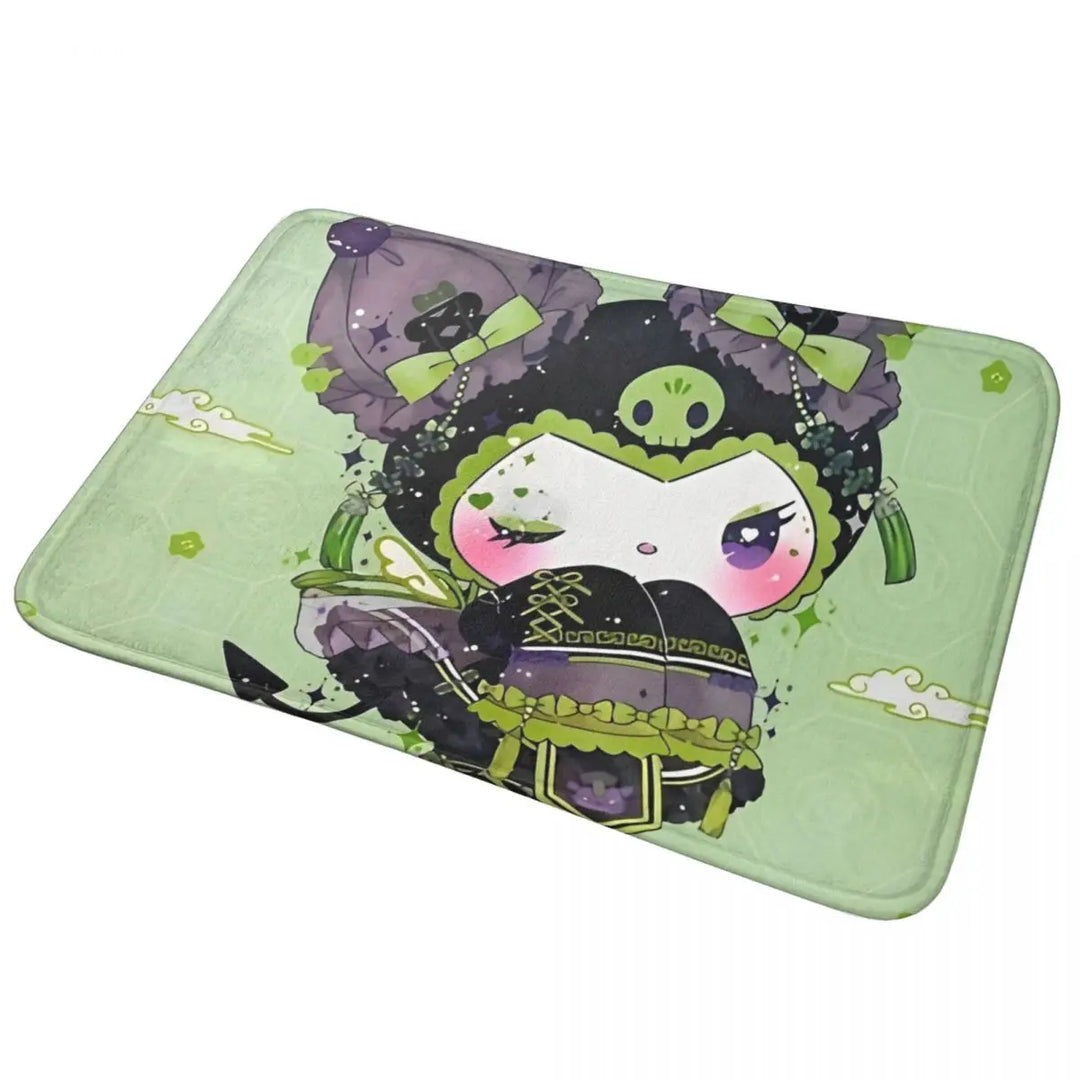 Cartoon Kuromi Bathroom Rugs Mat Quick Dry Bath Rugs Mats Carpet Non-Slip for Shower Tub