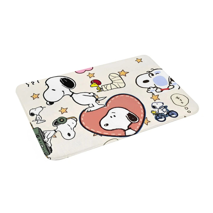 Snoopy Woodstock Merch Memory Foam Bath Mat Rug Non-Slip Soft Cartoon Bathroom Floor Rugs Carpet For Kitchen Shower Bath