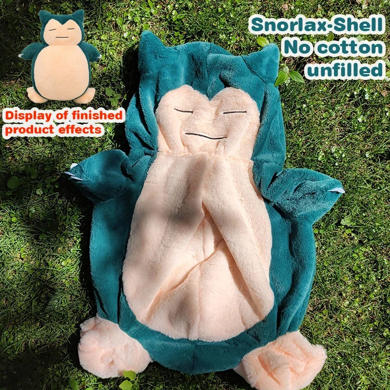 30-90cm Large Pokemon Plush Toys Snorlax Anime Plushie Leather Holster Semi-finished Pokémon Snorlax Soft Pillow Children Gift