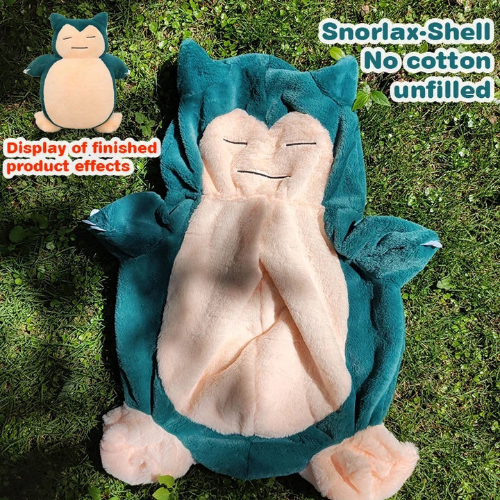 30-90cm Large Pokemon Plush Toys Snorlax Anime Plushie Leather Holster Semi-finished Pokémon Snorlax Soft Pillow Children Gift