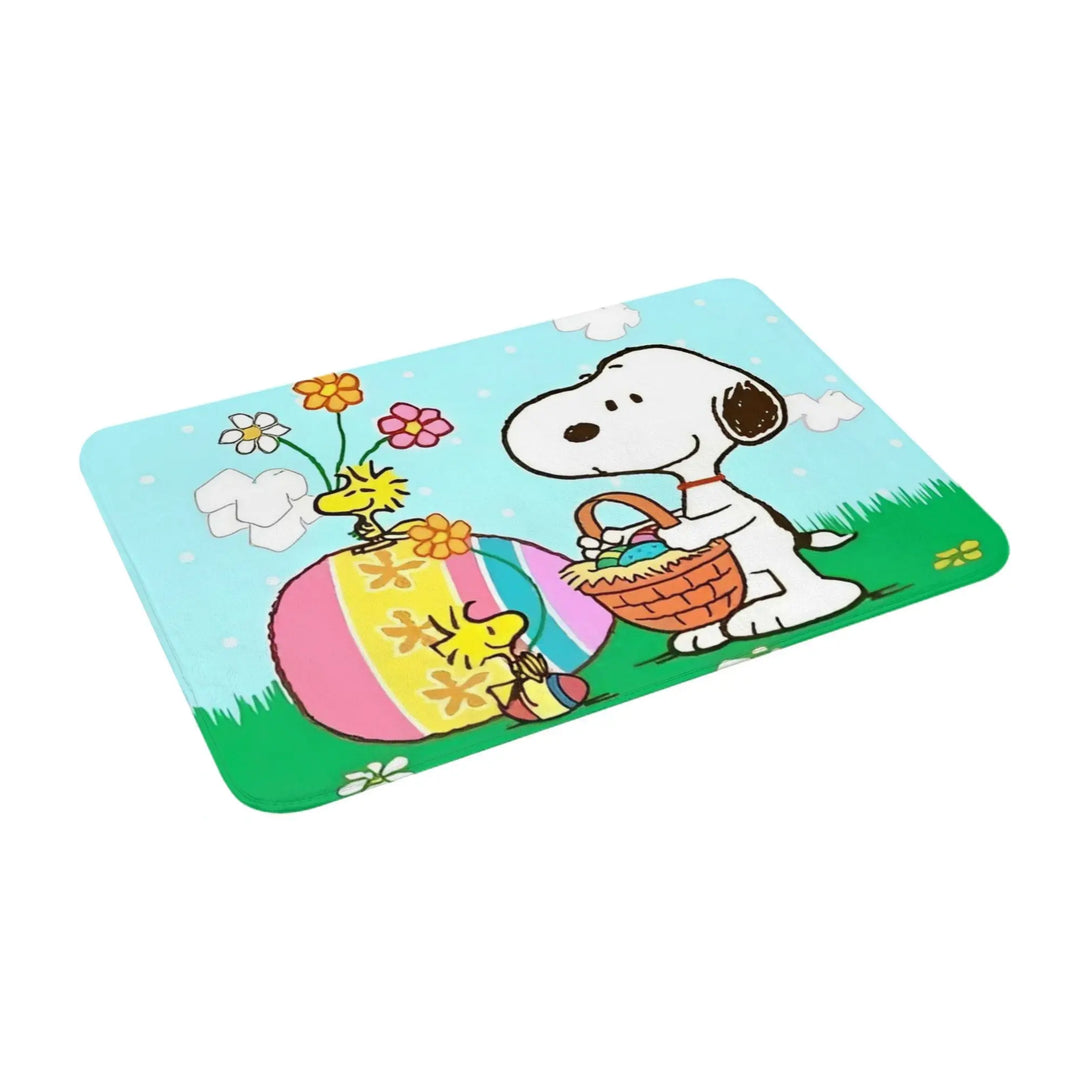 Snoopy Sleep Time  Memory Foam Bath Mat Rug Non-Slip Quick Dry  Bathroom Floor Rugs Carpet For Bath Shower Tub