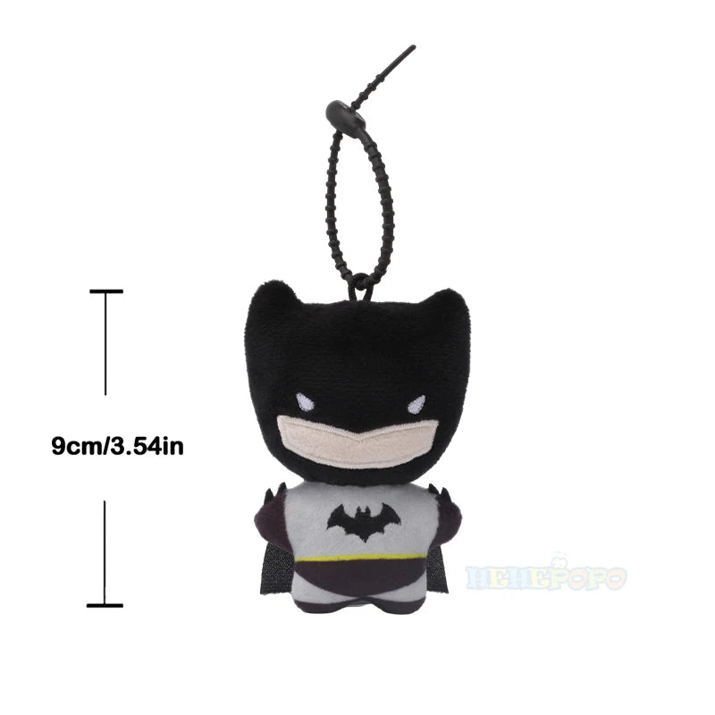 9cm DC Movies Superman Batman Harley Quinn Plush Toy Soft Keychain Creative Cartoon Gift for Christmas Halloween