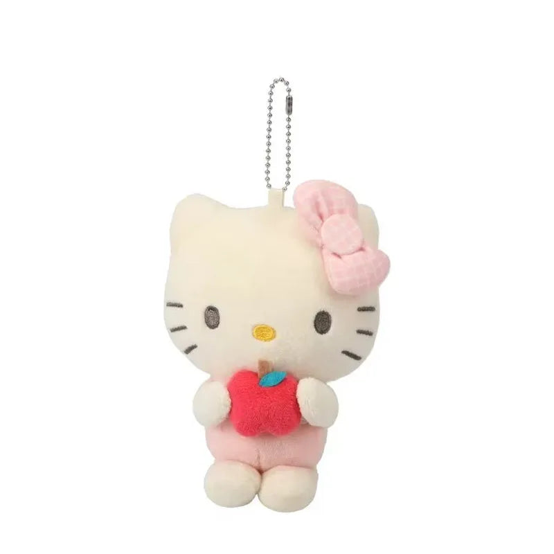 Kawaii Sanrio Hello Kitty Milk Camera Kt Plush Toys Backpack Keychain Stuffed Doll Creative Peripheral Girls Birthday Gifts