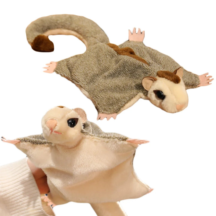 Lifelike Sugar Glider Plush Toy Soft Flying Squirrel Toys Cute Hand Center Pets Funny Gift To Kids Stuffed Animals Toy