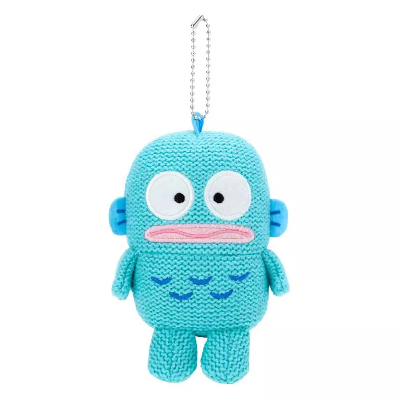 Kawaii Sanrio Kuromi My Melody Plush Toys Cartoon Retro Knitted Hello Kitty Keychain Backpack Pendant Accessories Christmas Gift