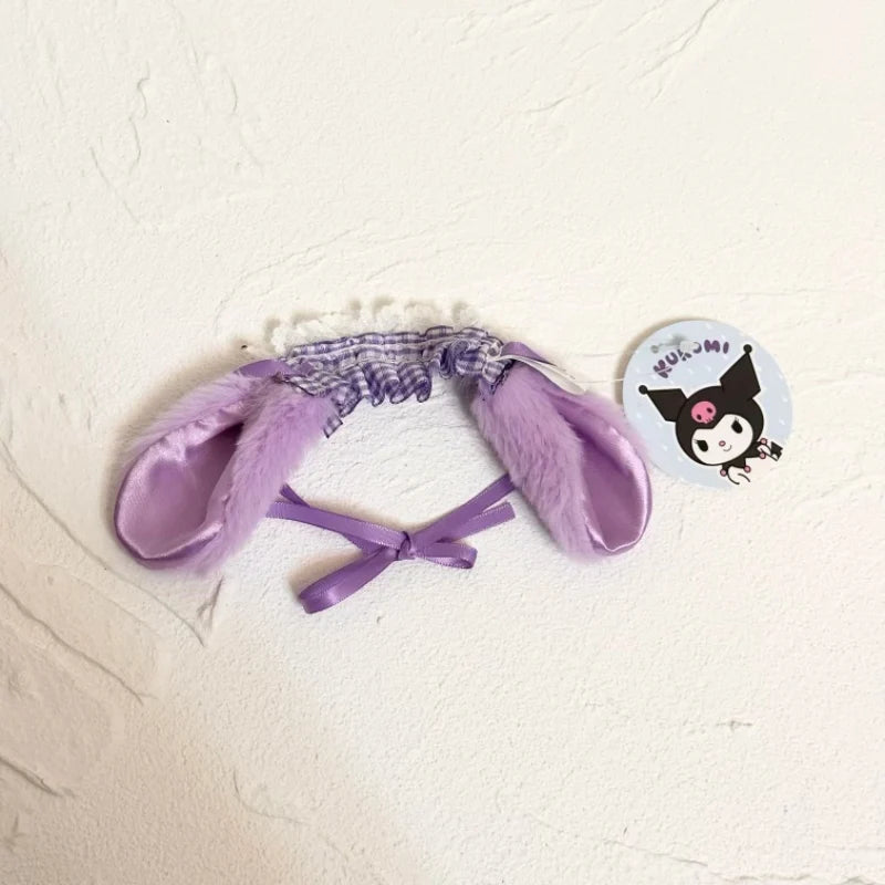 Sanrio Doll Hat  for Labubu Accessories Kawaii Hello Kitty Kuromi Melody Lolita style hairband Pendant Cute Cap Decoration Gift