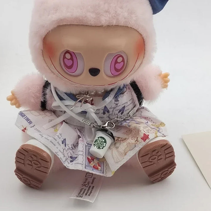 For 17CM Labubu Doll Clothing Creative Design Navigation Clothing Unique Handmade Suit Exquisite Clothing Matching Accessories