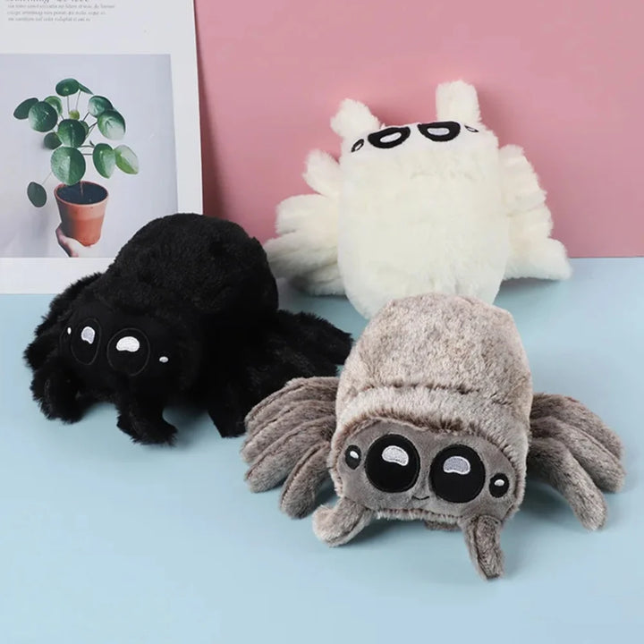 Scary Black Spider Plush Toys Realistic Wild Animal Spider Stuffed Dolls Simulation Insect Soft Plushie Halloween Party Gifts
