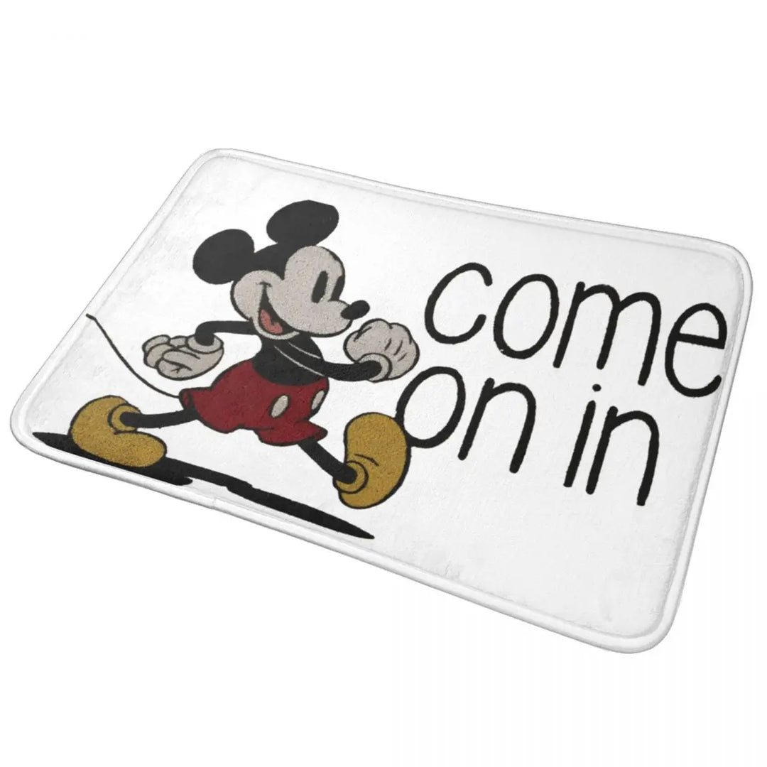 Modern Mickey Cartoon Bathroom Rugs Mat Quick Dry Bath Rugs Mats Carpet Non-Slip for Shower Tub
