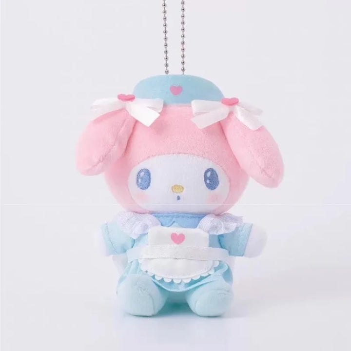 Sanrio Plush Keychain kuromi MY Melody Cogimyun Hello Kitty angel Nurses Series KThingS Bag Pendant Soft Stuffed Birthday Gifts