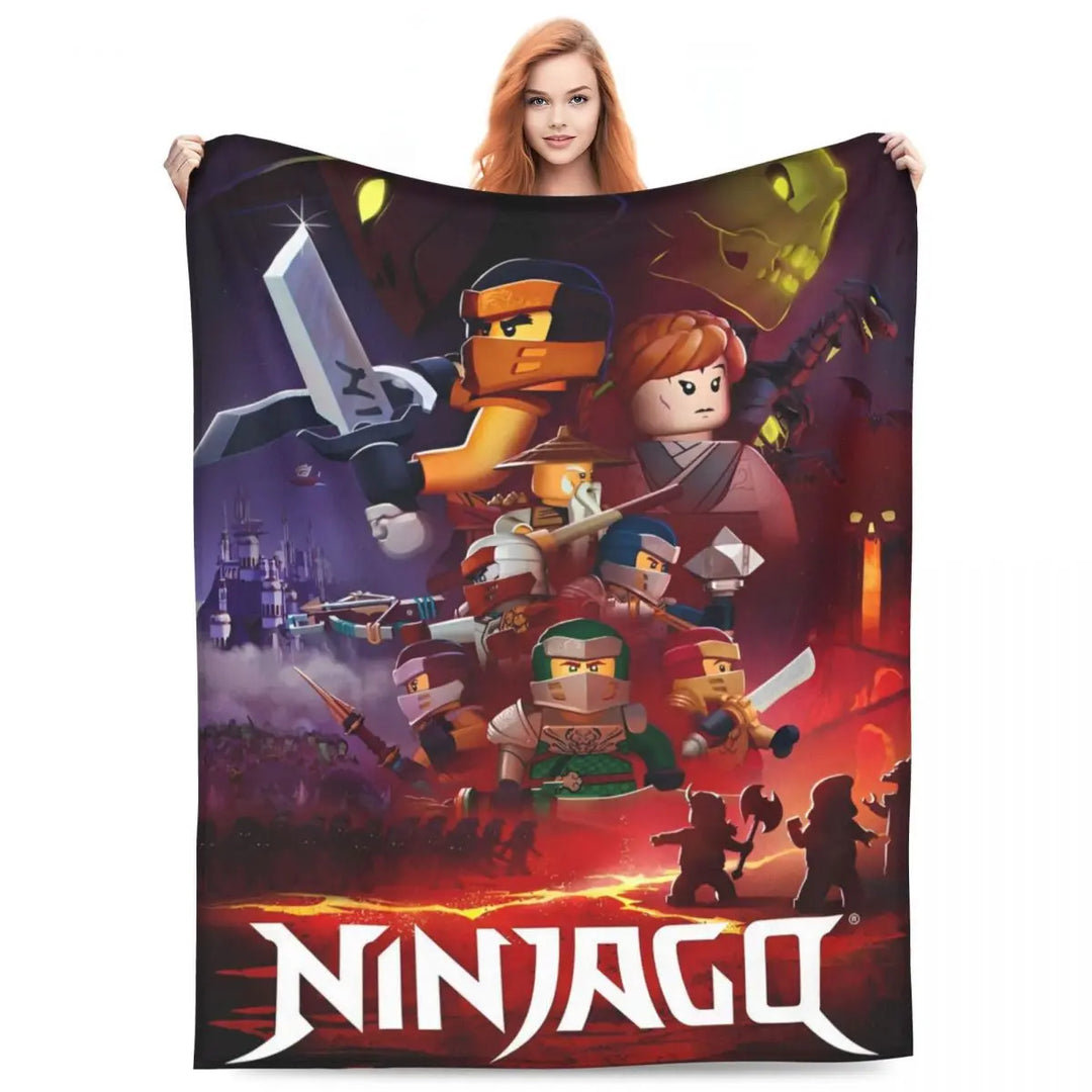 N-ninjagos Knitted Blankets Coral Fleece Plush Super Soft Throw Blankets for Bed Bed Rug