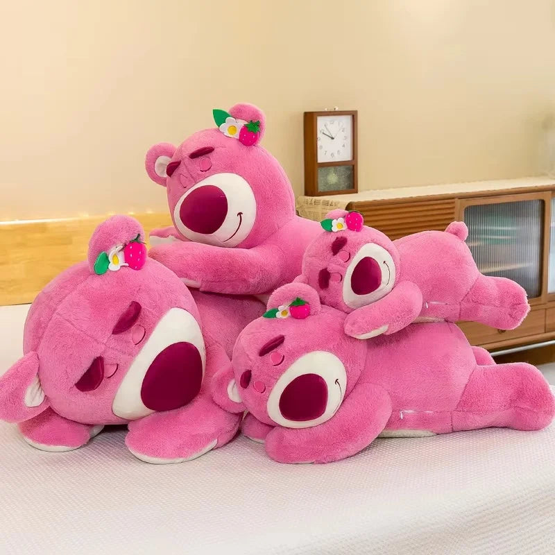 40/50/70cm Disney Toy Story Lotso Kawaii Bear Strawberry Sofa Plush Pillow Stuffed Toys Children Girls Festivals Birthday Gifts