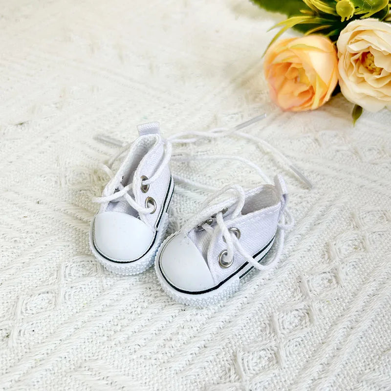 17cm Cute Labubu Leather Shoes Canvas Shoes Sneakers Camera Labubu Korea Kpop Exo DIY Girls Labubu Doll Accessories