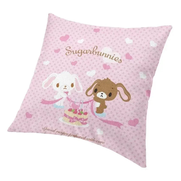 Sugarbunnies Cushion Cover  Print Anime Manga Throw Pillow Case for Sofa Fashion Pillowcase Home Decoration