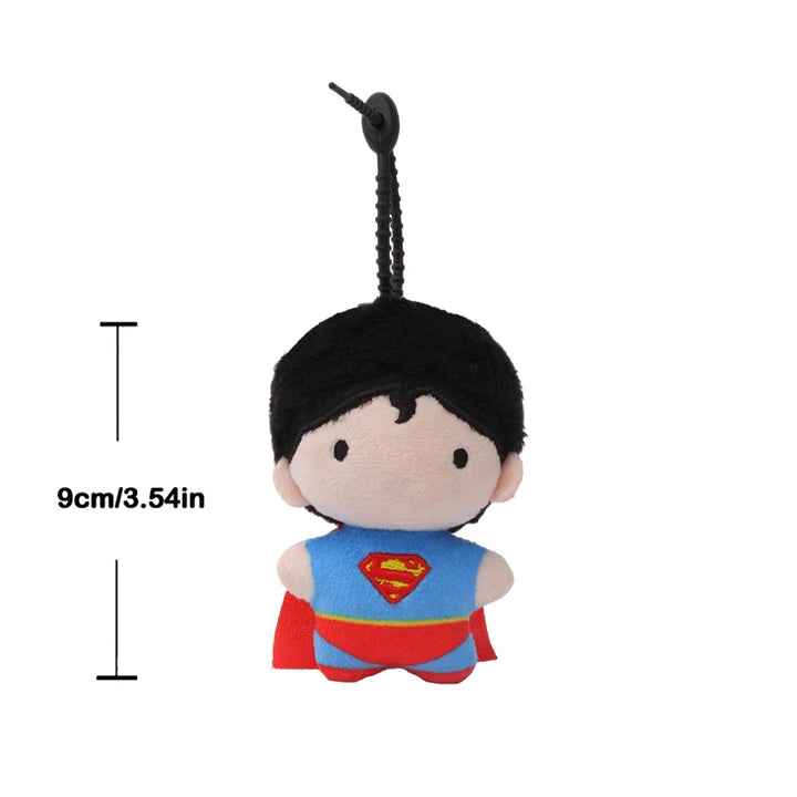 9cm DC Movies Superman Batman Harley Quinn Plush Toy Soft Keychain Creative Cartoon Gift for Christmas Halloween