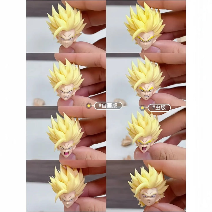 In Stock Dragon Ball Heads Accessories Son Gohan Action Figurine Anime Customized Collection Model Toys Gift