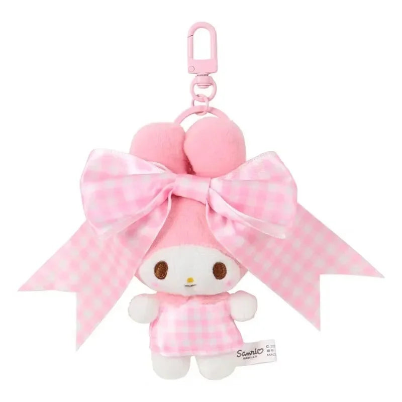 Sanrio My Melody Kawaii Cartoon Plush Toy Keychain Cute 50Th Anniversary Backpack Pendant Decoration Girl Birthday Creative Gift