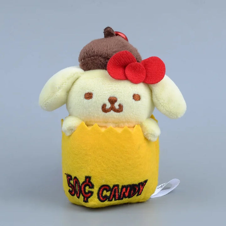 Kawaii Sanrio Kuromi Hello Kitty Cartoon Cute Plush Toys Hangydon Backpack Pendant Keychain Doll Decoration Girl Birthday Gift