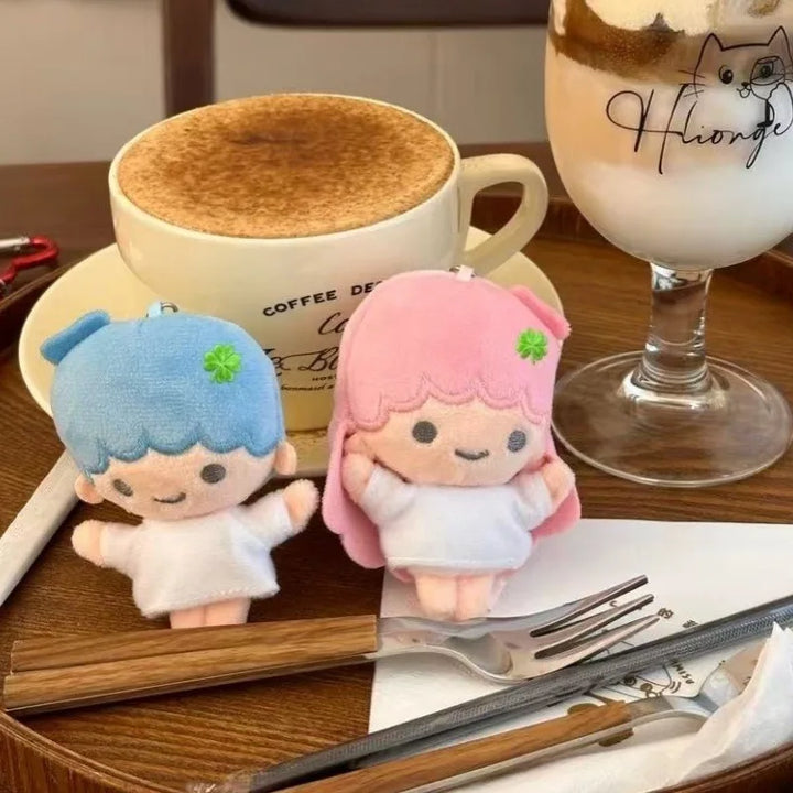 Sanrio Little Twin Stars Plush Toys Doll Keychain Bag Pendant Decoration Cartoon kikilla Stuffed Doll Sweet Couple Birthday Gift