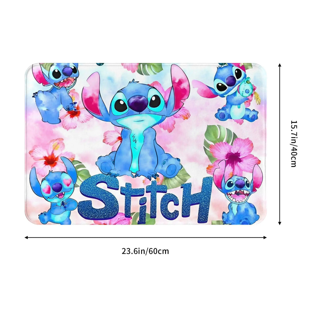 Cute Funny Stitch Memory Foam Bathroom Rugs Ultra Soft Non-Slip  Carpet Bath Mat Water Absorbent for Kitchen Shower